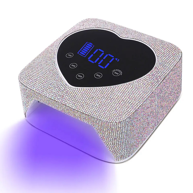 72W Ürək şəkli Doldurulan Bling Rhinestones dırnaq lampası