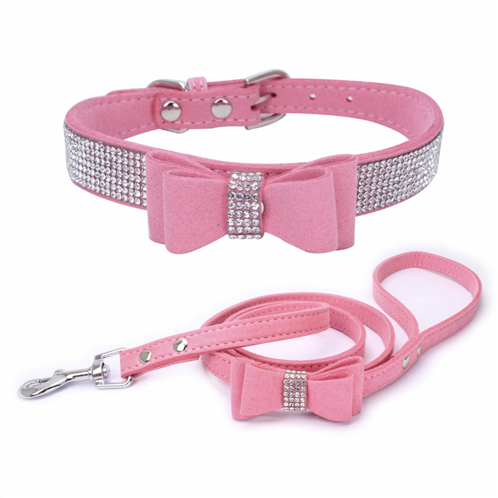 Toxunuşlu Kristal Puppy Bling Rhinestones İt Yaxası