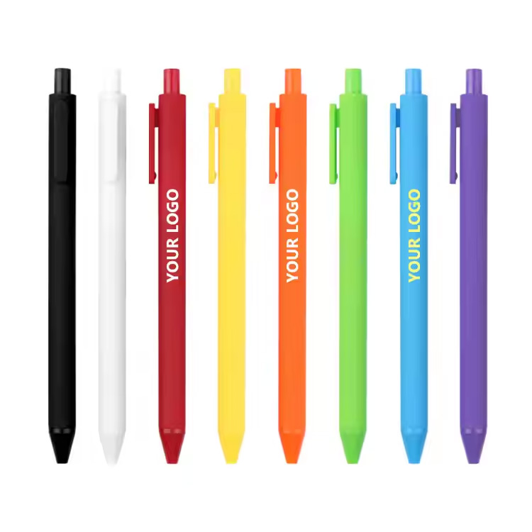 Xüsusi logo Reklam qələm plastik mətbuat Ballpoint qələmləri