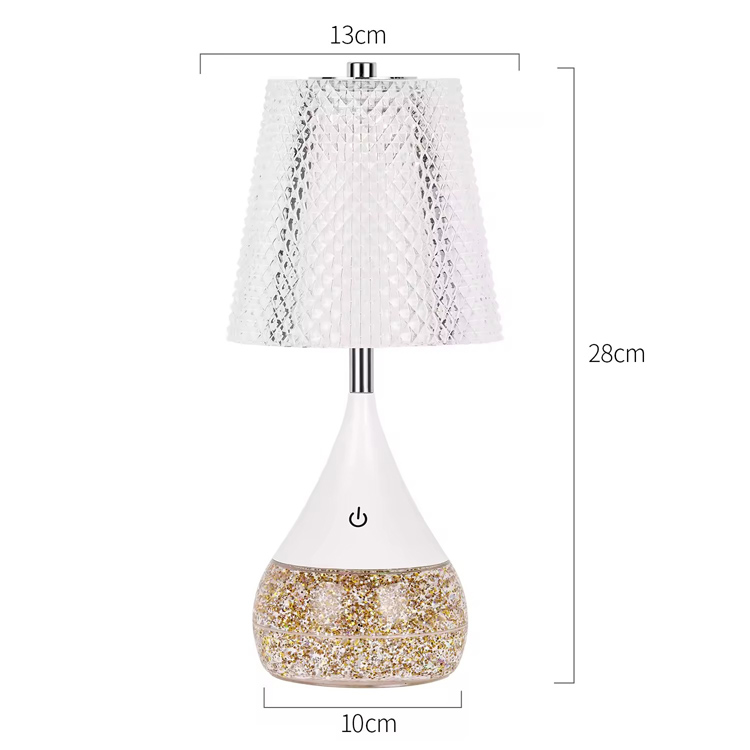 Nəfis Stil Gecə İşığı RGB Parıltılı Şüşə Kublu Stolüstü Lampa