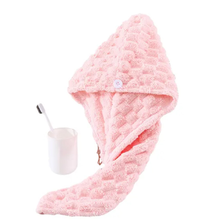 İsti Satış İstehsal Mikrofiber Duş Saç qurutma qapağı