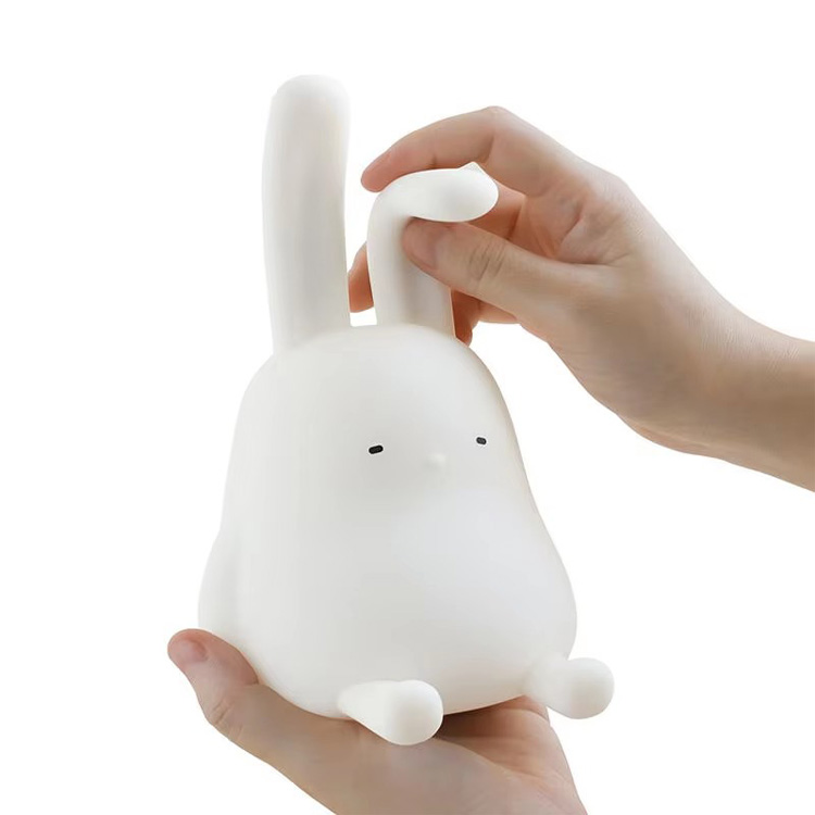 Uşaq Hədiyyəsi Silikon Dovşan Uşaq Gecə İşığı Bunny Stol Lampası