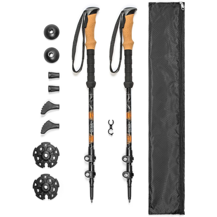 EVA Grip ilə yüngül açıq alüminium trekking dirəkləri