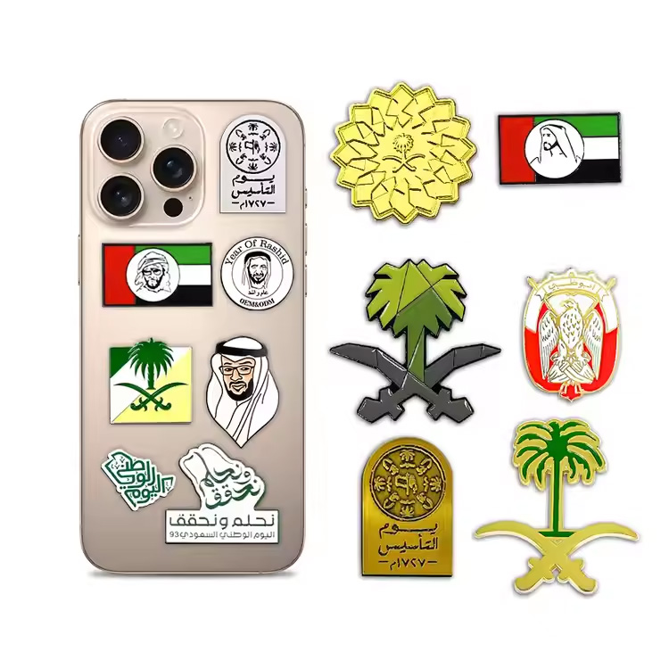 Meksika Metal Xüsusi Lapels Emaye Saudi Metal Etiket Pin