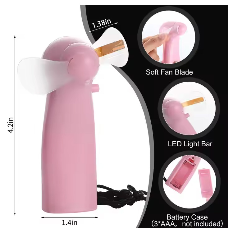 Yeni mini portativ lazımlı LED xüsusi mesaj batareya fanatı