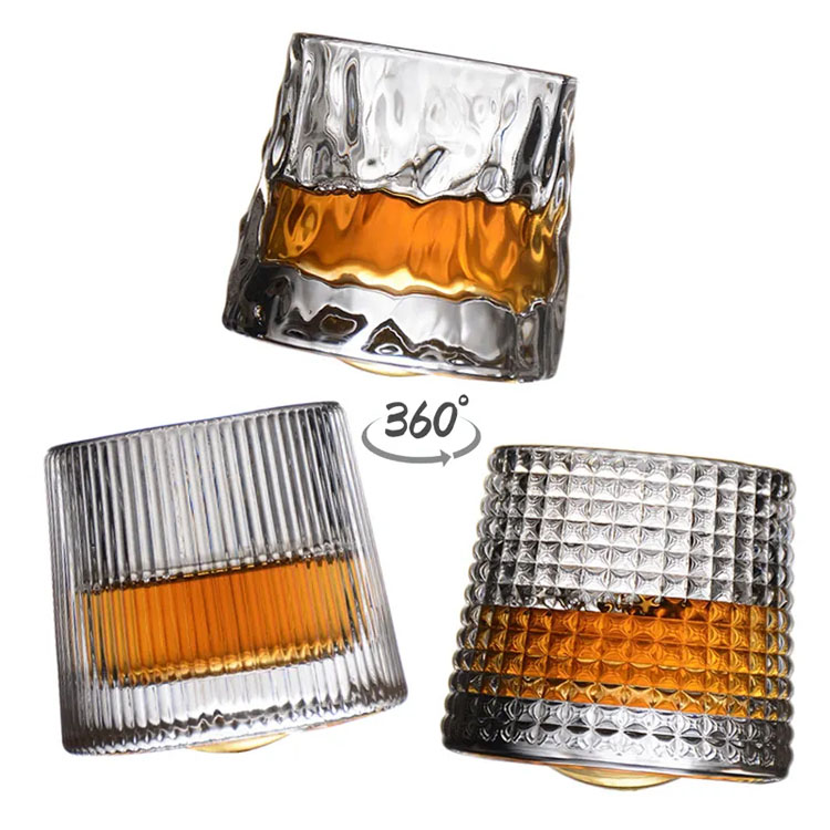 Köhnə moda viski eynəkləri tumbler qayalar çubuğu şüşəsi