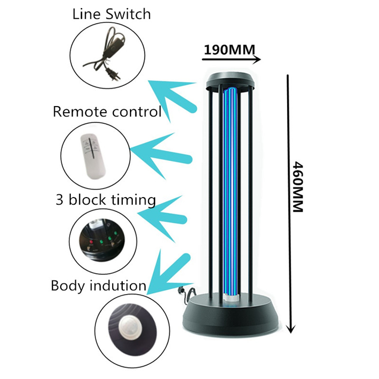 Ozon dezinfeksiya UV mikrob öldürücü lampa