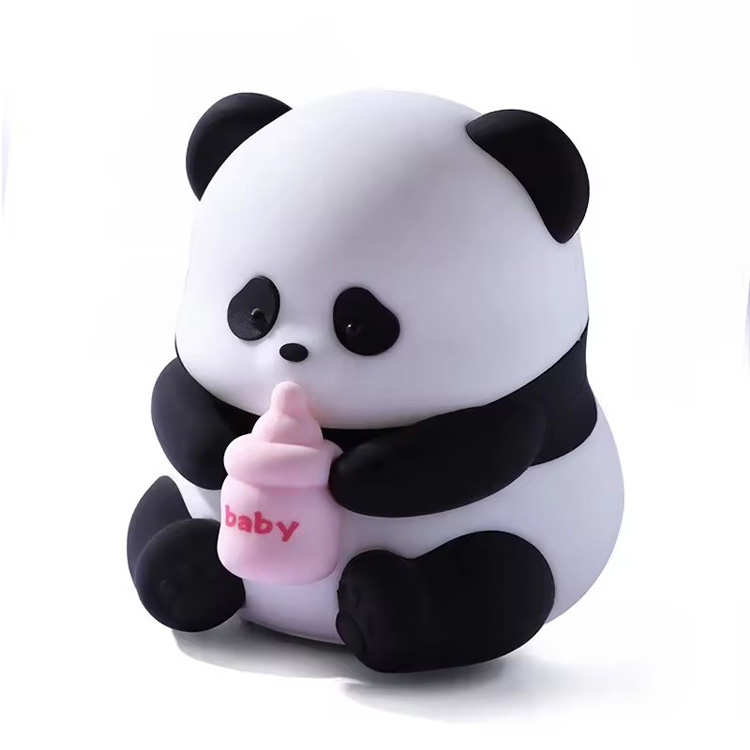 Panda Körpə Gecə İşıqları Sevimli Heyvan Silikon Stolüstü Lampa