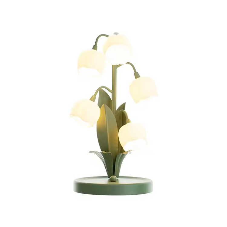 Pastoral Stolüstü Lampa Dizaynı Heteroseksual Çiçək Masa Lampaları