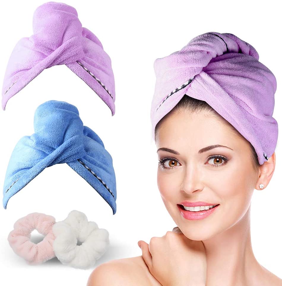 Tez Mikrofiber Quru Saç Türban Şapka Dəsmal Bükmə