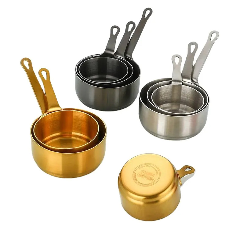 Paslanmayan polad 304 metal daldırma sousu mini 3pcs sous kuboku qabı